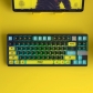 Cyberpunk 104+18 Clear PC+PBT Dye-subbed Pudding Jelly Keycaps Set OEM Profile Mechanical Keyboard